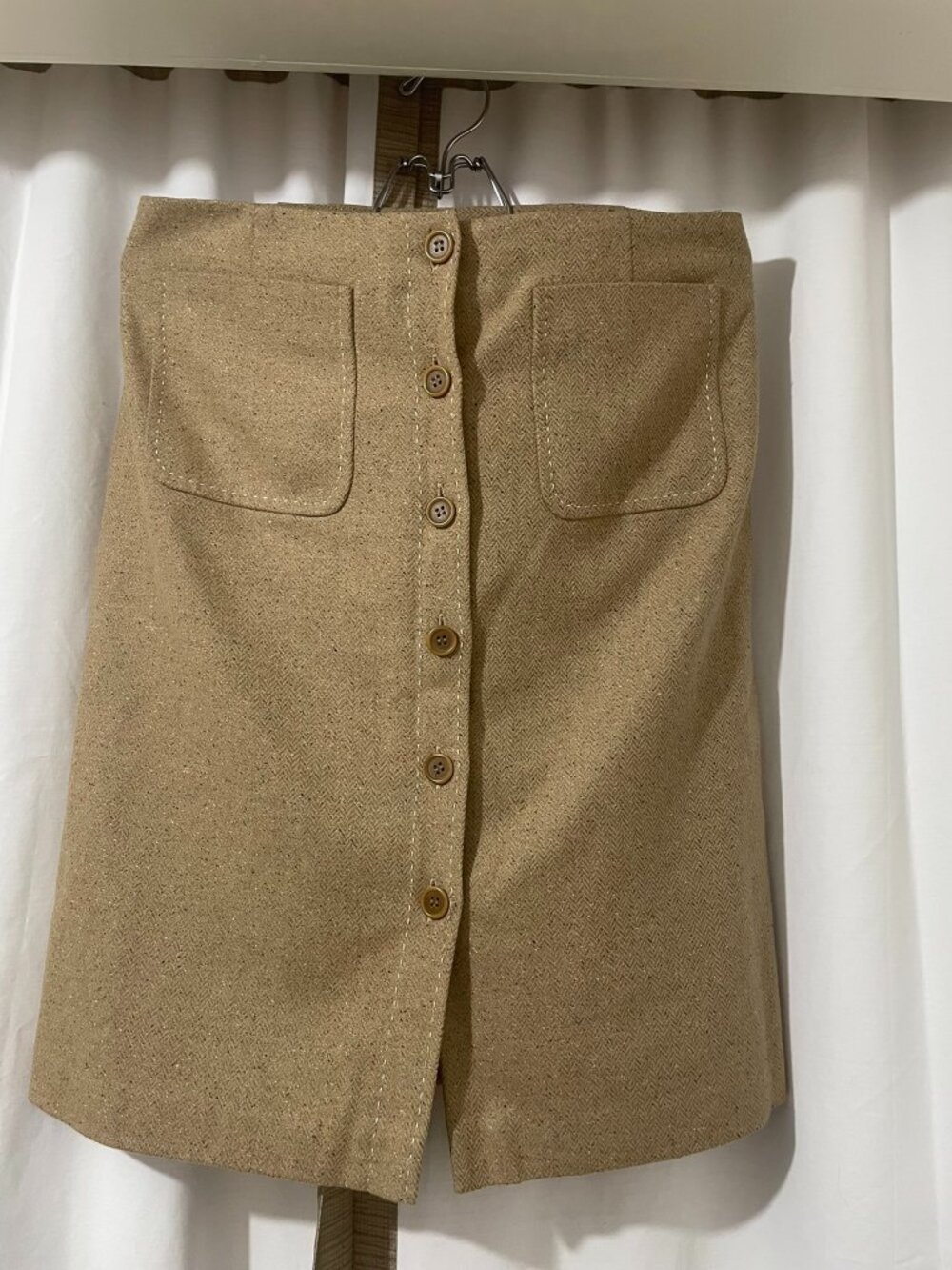 Loft Wool Silk Blend Herringbone Skirt Size 6